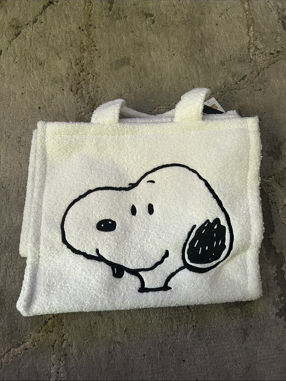 Peanuts White Kids Snoopy Tote Bag
